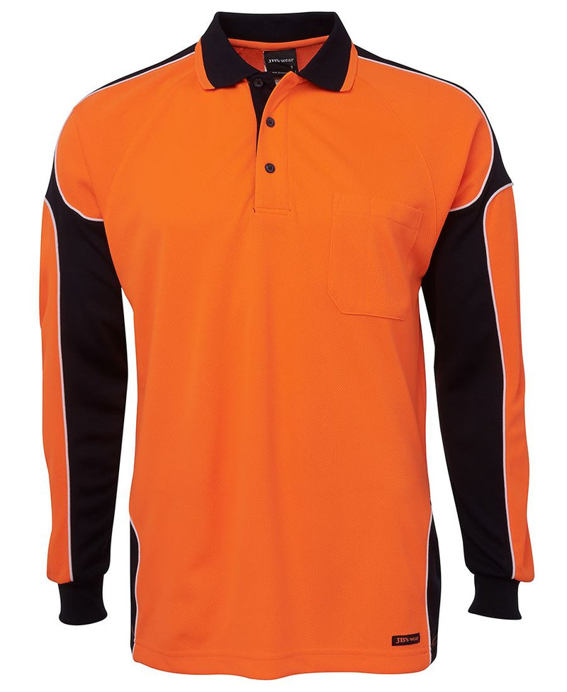 Load image into Gallery viewer, JB's Hi Vis L/S Arm Panel Polo 6AP4L
