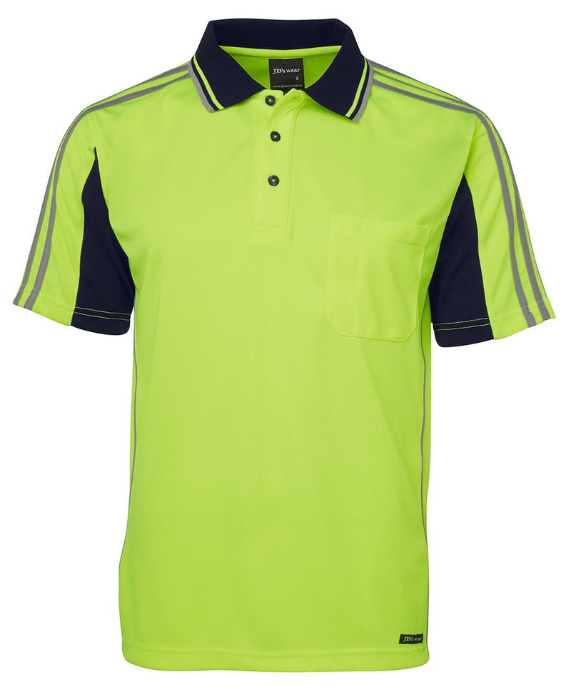 Load image into Gallery viewer, JB's Hi Vis S/S Arm Tape Polo 6AT4S
