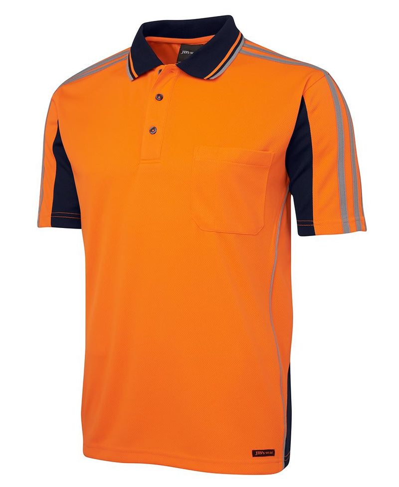 Load image into Gallery viewer, JB's Hi Vis S/S Arm Tape Polo 6AT4S
