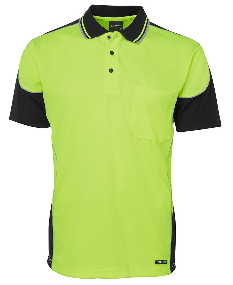 Load image into Gallery viewer, JB's Hi Vis Contrast Piping Polo 6HCP4
