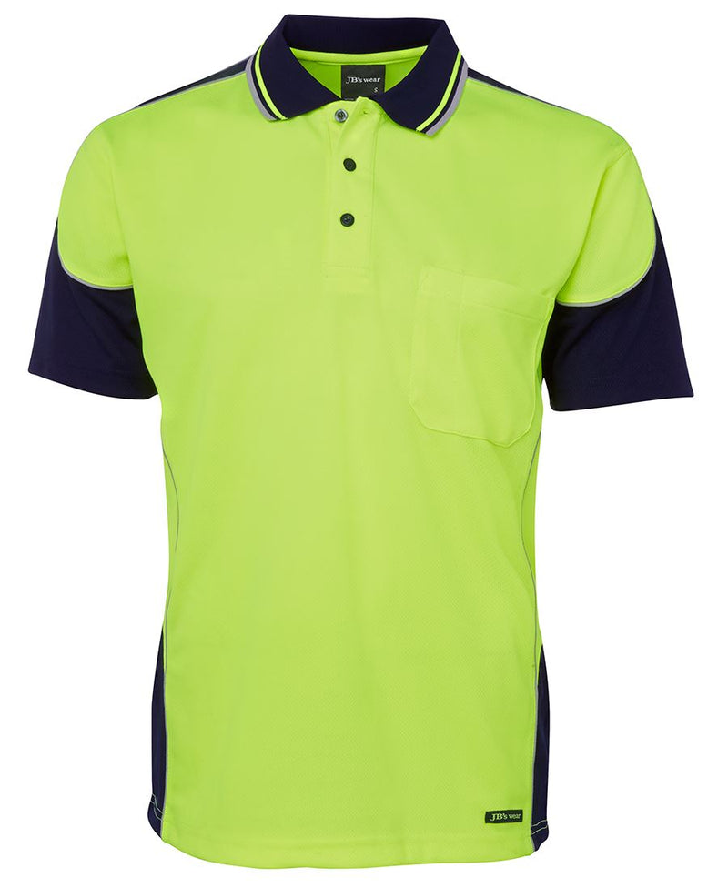 Load image into Gallery viewer, JB's Hi Vis Contrast Piping Polo 6HCP4
