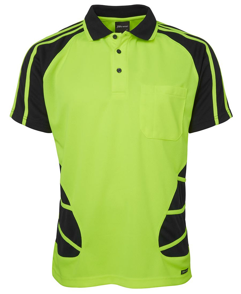 Load image into Gallery viewer, JB's Hi Vis S/S Spider Polo 6HSP
