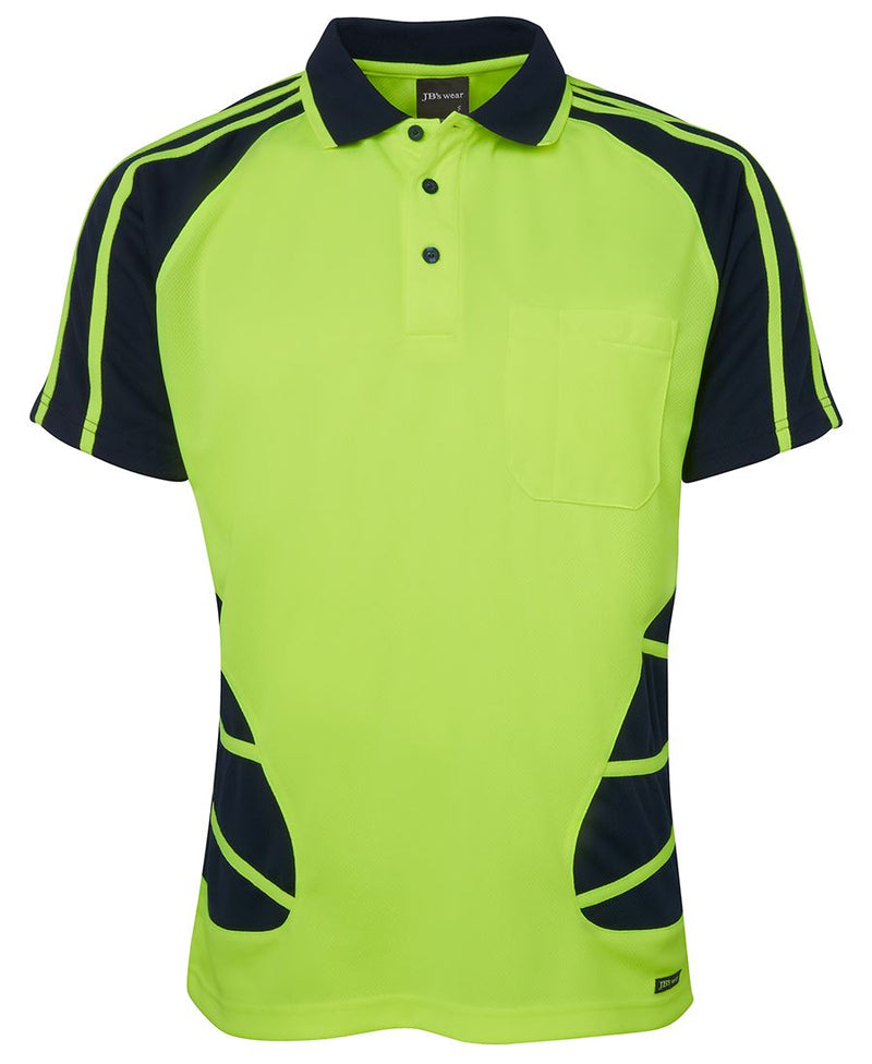 Load image into Gallery viewer, JB's Hi Vis S/S Spider Polo 6HSP
