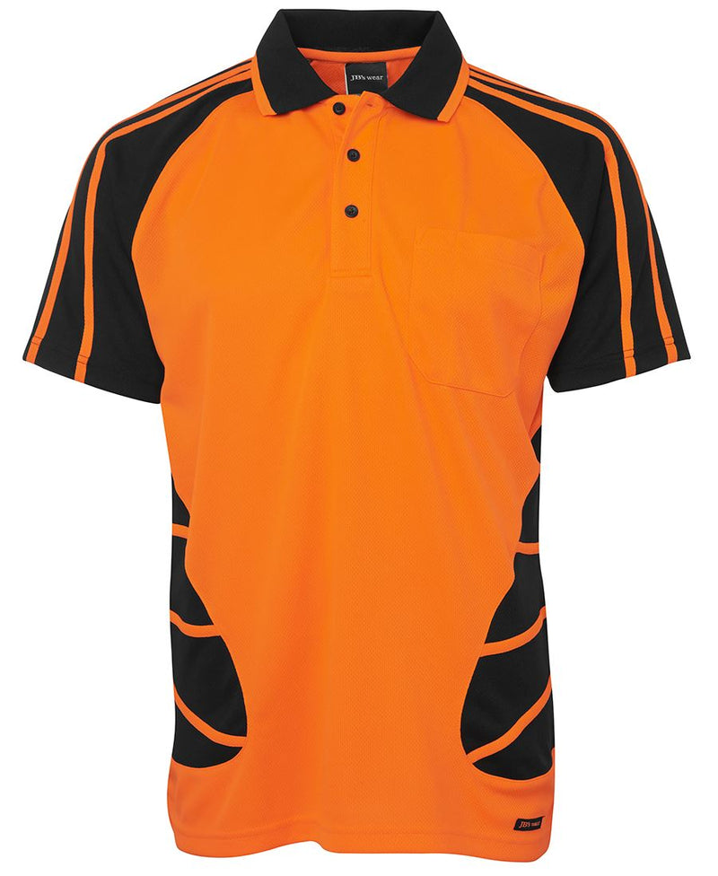 Load image into Gallery viewer, JB's Hi Vis S/S Spider Polo 6HSP
