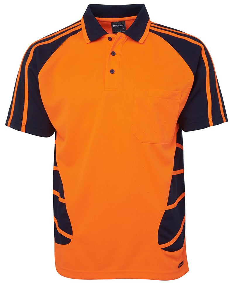 Load image into Gallery viewer, JB's Hi Vis S/S Spider Polo 6HSP
