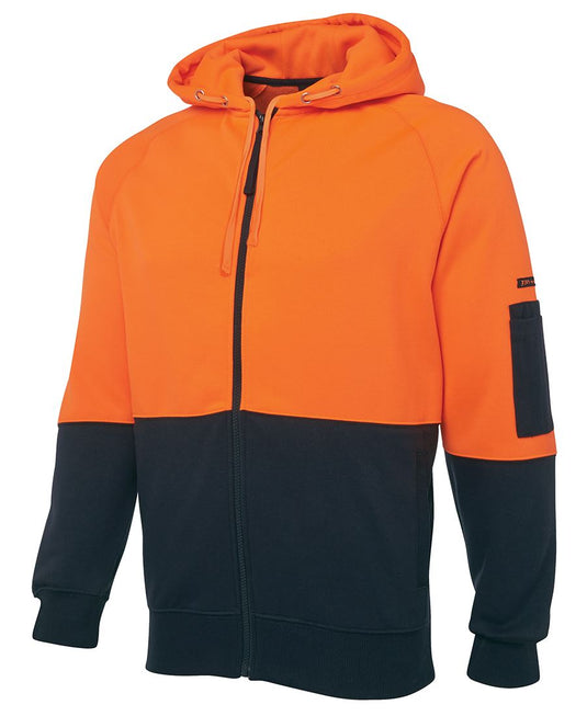 JB's Hi Vis Full Zip Fleecy Hoodie 6HVH