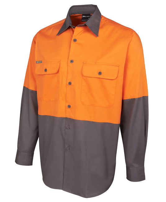 JB's Hi Vis L/S 150G Work Shirt 6HWSL