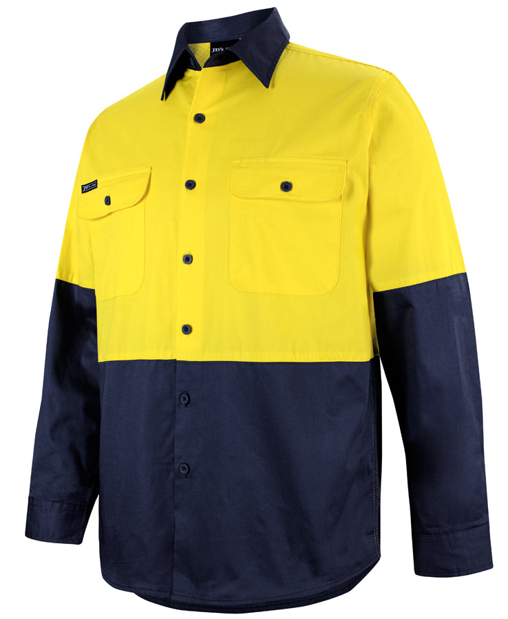 Load image into Gallery viewer, JB's Hi Vis L/S 150G Work Shirt 6HWSL
