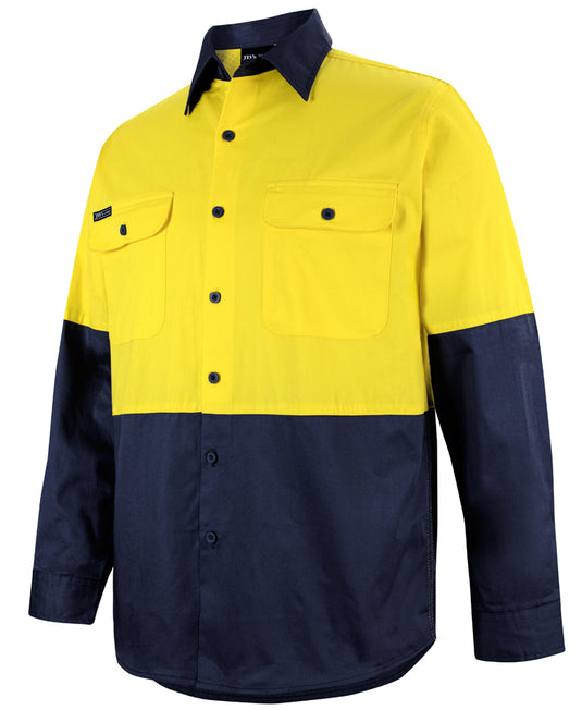 JB's Hi Vis L/S 150G Work Shirt 6HWSL