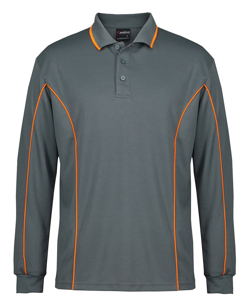 Load image into Gallery viewer, Podium L/S Piping Polo 7PIPL
