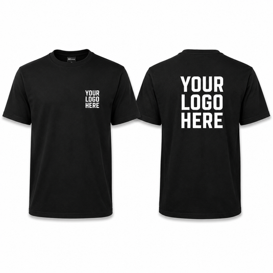 24 JB'S 1HT Tees with front left chest and rear single-colour logo print.