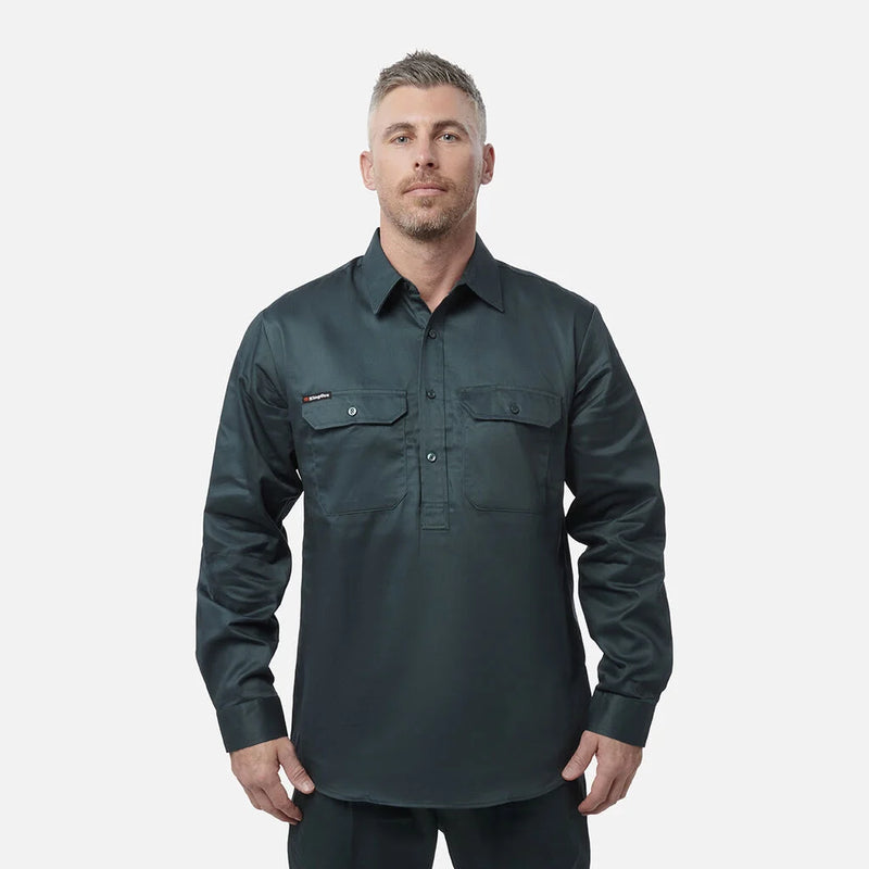 Load image into Gallery viewer, KingGee Originals Long Sleeve Closed Front Cotton Drill Work Shirt
