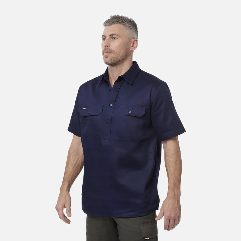 Load image into Gallery viewer, KingGee Originals Short Sleeve Closed Front Cotton Drill Work Shirt
