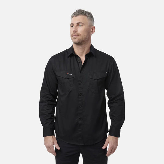 KingGee Tradies Slim Fit Lightweight Cotton Drill Long Sleeve Work Shirt