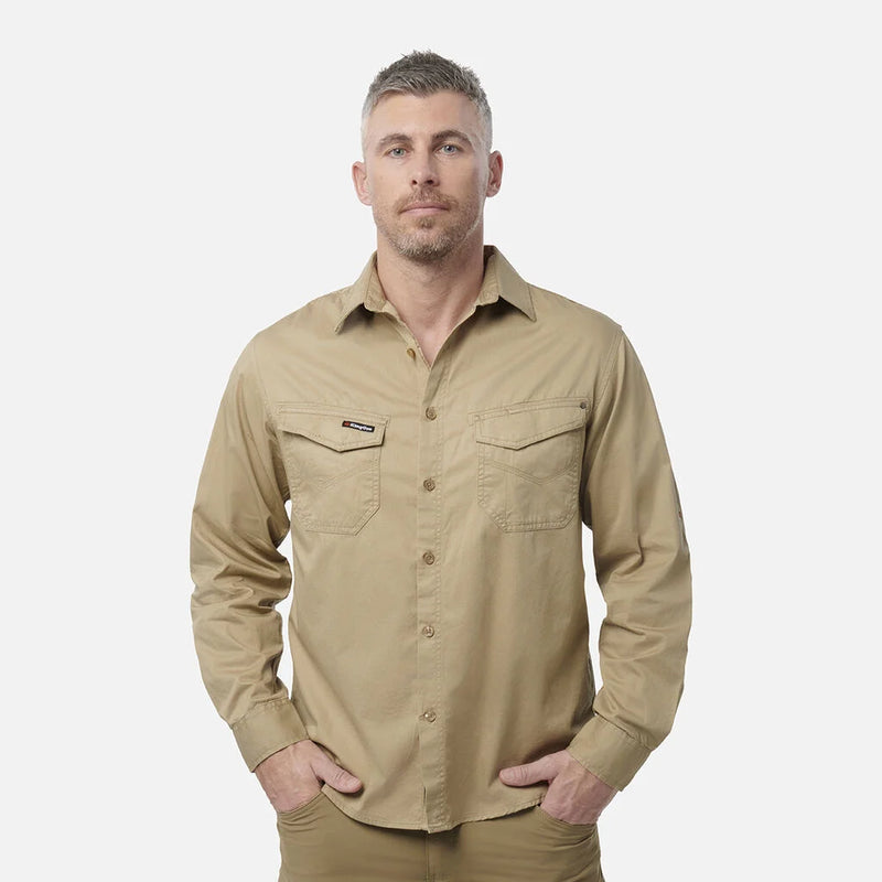 Load image into Gallery viewer, KingGee Tradies Slim Fit Lightweight Cotton Drill Long Sleeve Work Shirt
