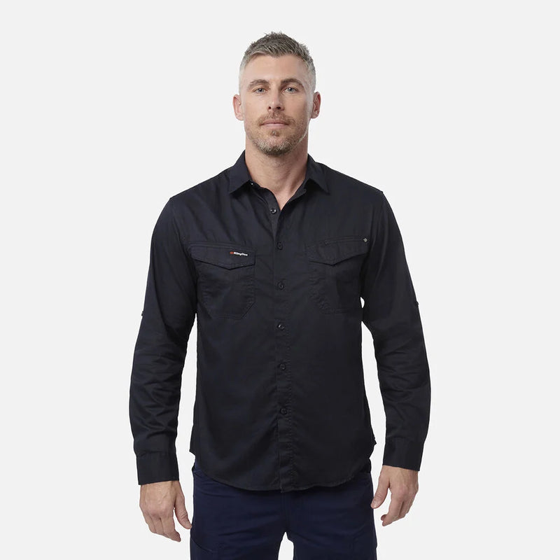 Load image into Gallery viewer, KingGee Tradies Slim Fit Lightweight Cotton Drill Long Sleeve Work Shirt
