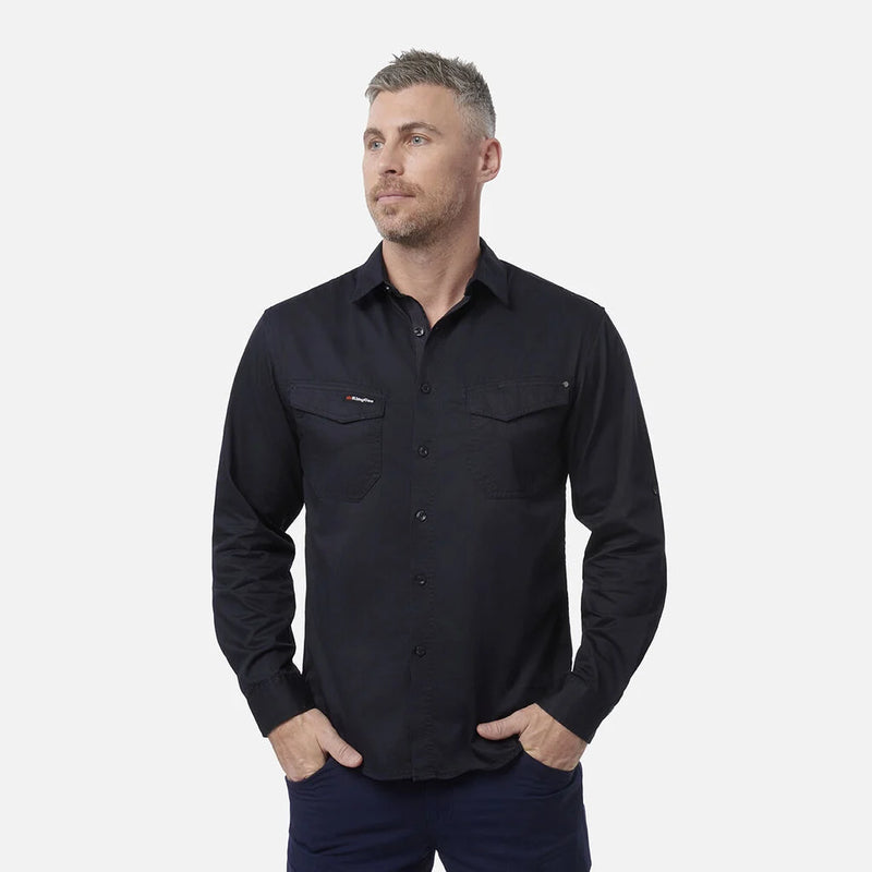Load image into Gallery viewer, KingGee Tradies Slim Fit Lightweight Cotton Drill Long Sleeve Work Shirt
