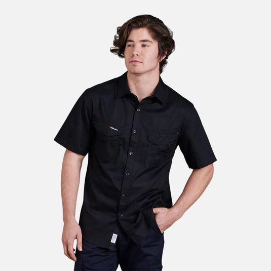KingGee Tradies Slimfit Lightweight Cotton Drill Short Sleeve Work Shirt