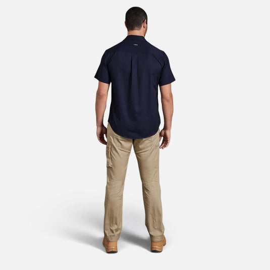 KingGee Tradies Slimfit Lightweight Cotton Drill Short Sleeve Work Shirt