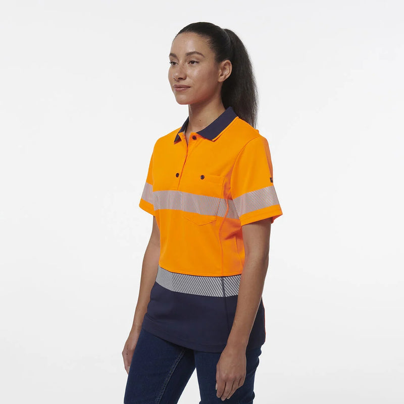 Load image into Gallery viewer, KingGee Womens Workcool Hyperfreeze Spliced Short Sleeve Polo with Segmented Tape
