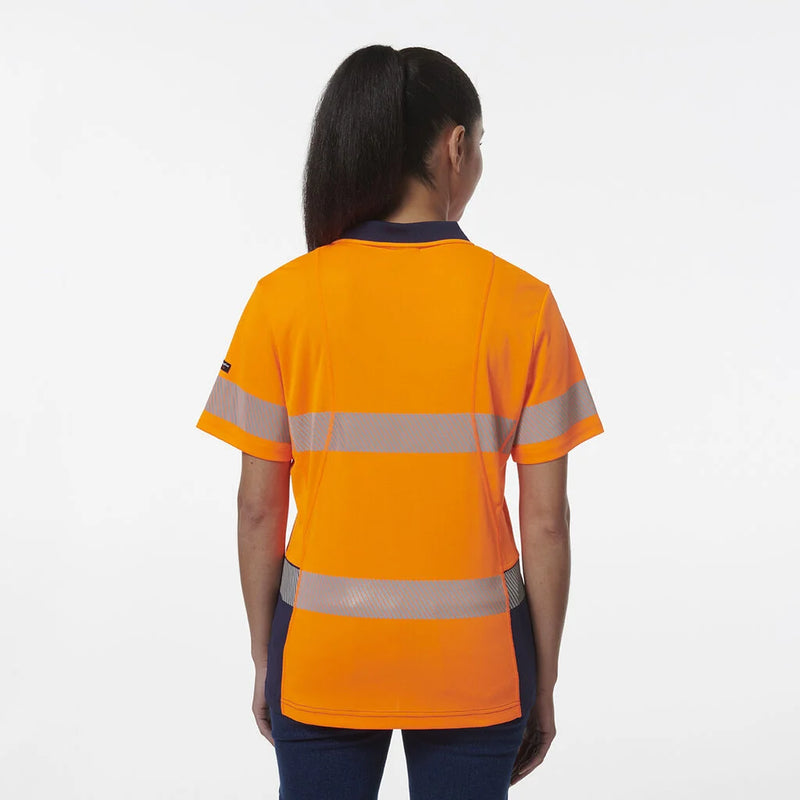 Load image into Gallery viewer, KingGee Womens Workcool Hyperfreeze Spliced Short Sleeve Polo with Segmented Tape

