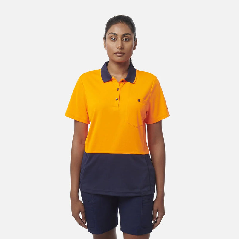 Load image into Gallery viewer, KingGee Women's Workcool Hyperfreeze Hi-Vis Short Sleeve Polo Shirt

