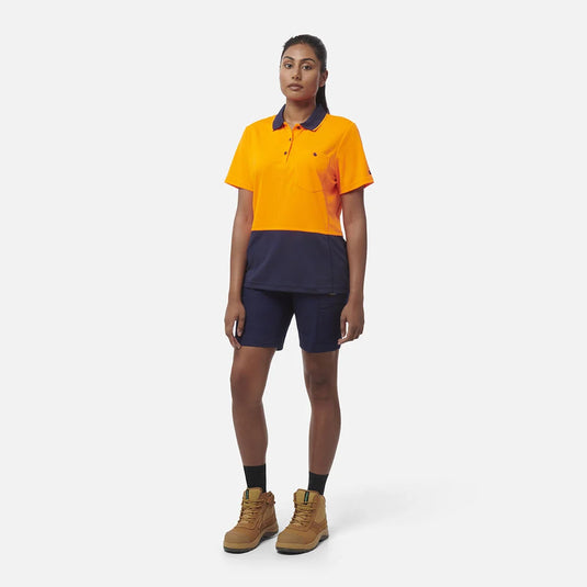 KingGee Women's Workcool Hyperfreeze Hi-Vis Short Sleeve Polo Shirt