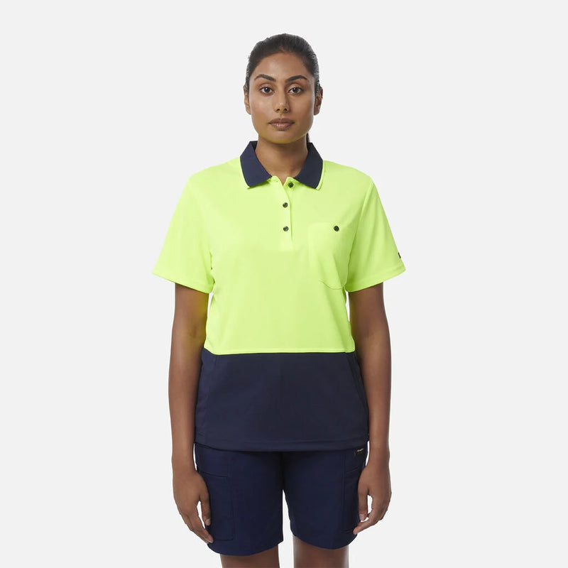 Load image into Gallery viewer, KingGee Women's Workcool Hyperfreeze Hi-Vis Short Sleeve Polo Shirt
