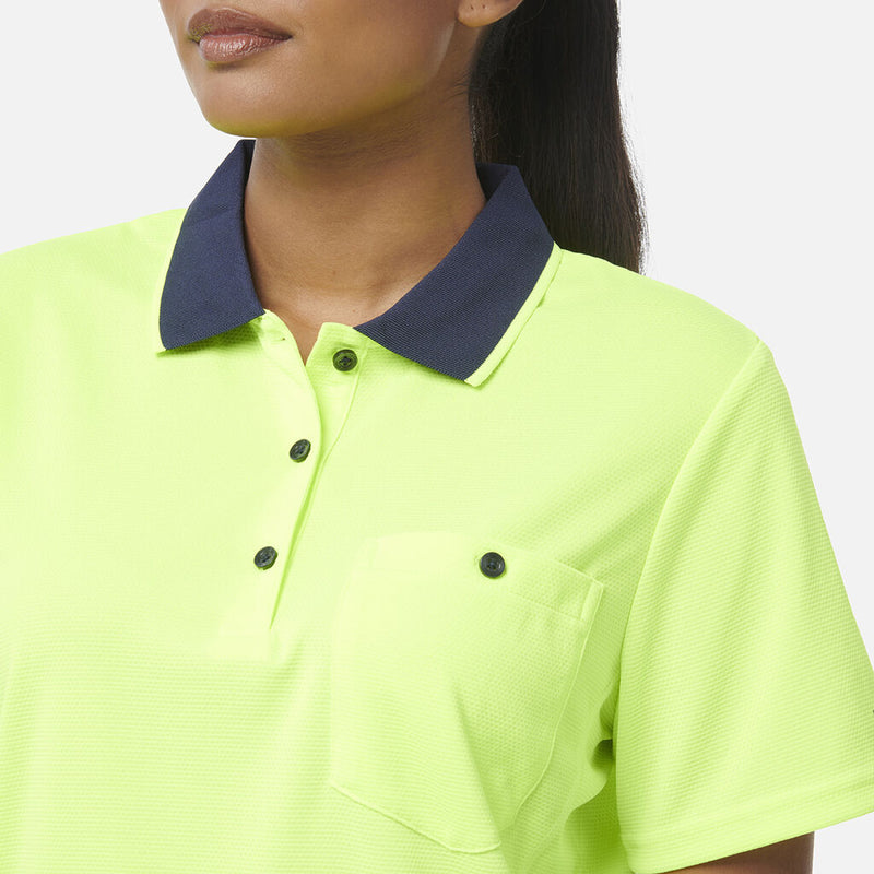 Load image into Gallery viewer, KingGee Women's Workcool Hyperfreeze Hi-Vis Short Sleeve Polo Shirt
