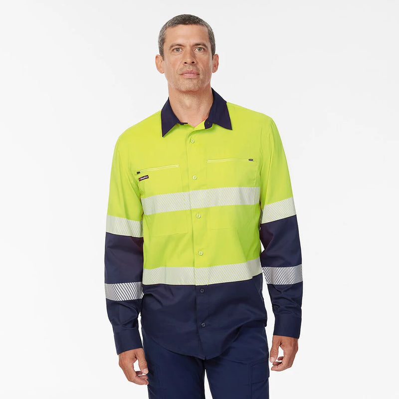 Load image into Gallery viewer, DryCool Hi Vis Spliced Taped Shirt Long Sleeve Shirt
