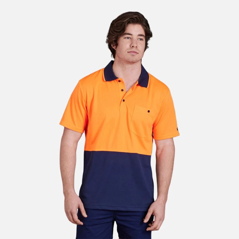 Load image into Gallery viewer, KingGee Workcool Hyperfreeze Hi-Vis Two Tone Short Sleeve Polo Shirt
