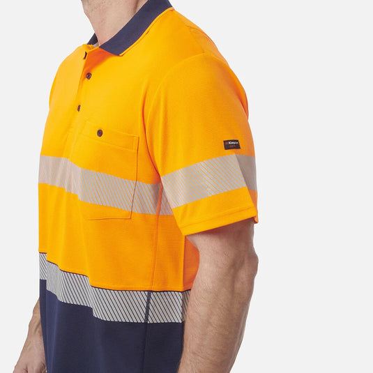 KingGee Workcool Hyperfreeze Hi-Vis Reflective Short Sleeve Polo