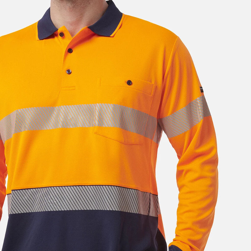 Load image into Gallery viewer, KingGee Workcool Hyperfreeze Hi-Vis Reflective Long Sleeve Polo
