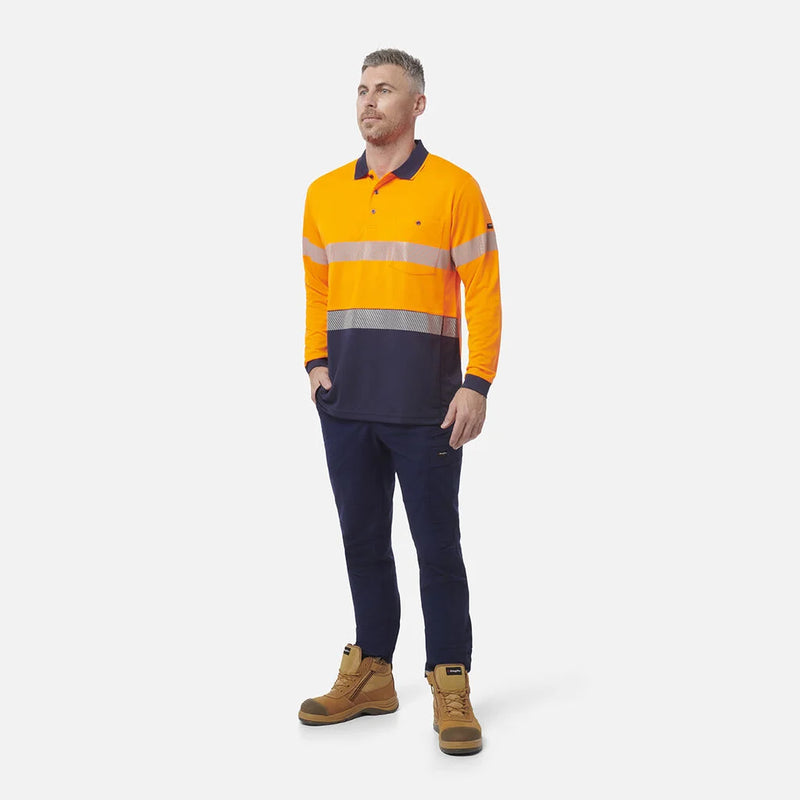 Load image into Gallery viewer, KingGee Workcool Hyperfreeze Hi-Vis Reflective Long Sleeve Polo
